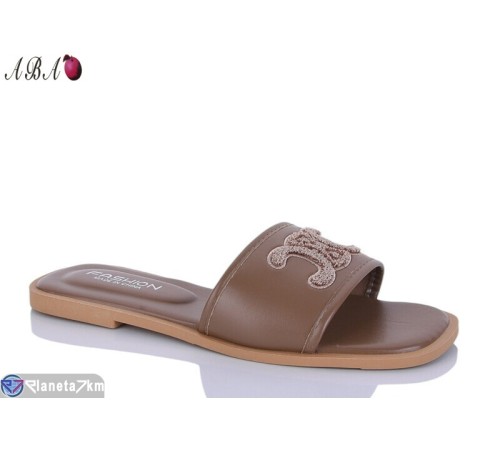 Шлепки жіночі на літо (8 пар р.36-41) коричневий  "Aba"