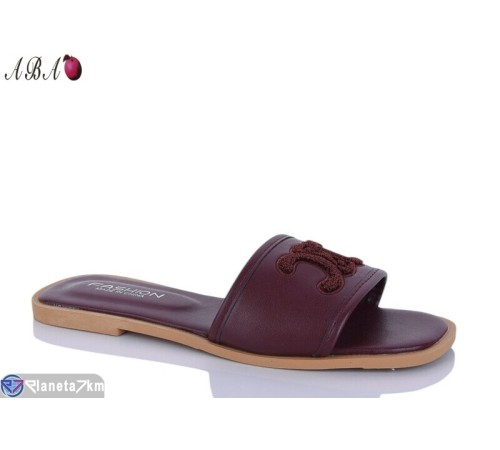 Шлепки жіночі на літо (8 пар р.36-41) бордовий  "Aba"
