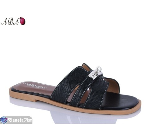 Шлепки жіночі на літо (8 пар р.36-41) чорний  "Aba"