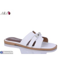 Шлепки жіночі на літо (8 пар р.36-41) білий  "Aba"