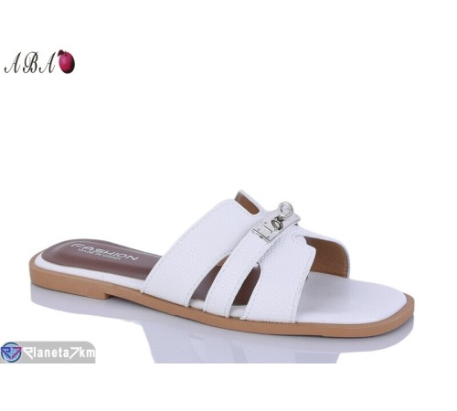 Шлепки жіночі на літо (8 пар р.36-41) білий  "Aba"