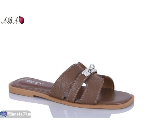 Шлепки жіночі на літо (8 пар р.36-41) коричневий  "Aba"