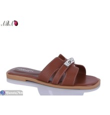 Шлепки жіночі на літо (8 пар р.36-41) коричневий  "Aba"