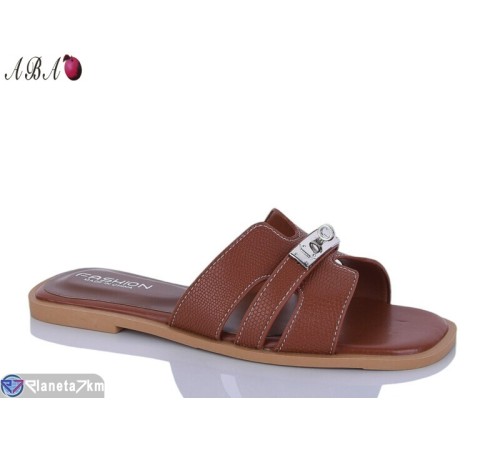 Шлепки жіночі на літо (8 пар р.36-41) коричневий  "Aba"