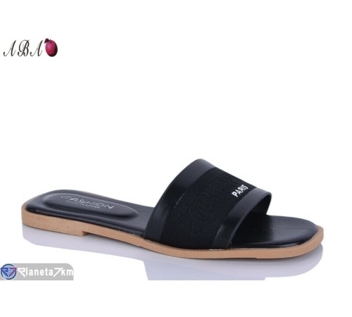 Шлепки жіночі на літо (8 пар р.36-41) чорний  "Aba"