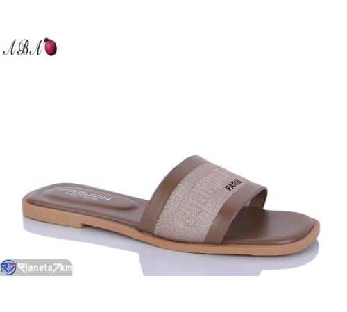 Шлепки жіночі на літо (8 пар р.36-41) коричневий  "Aba"