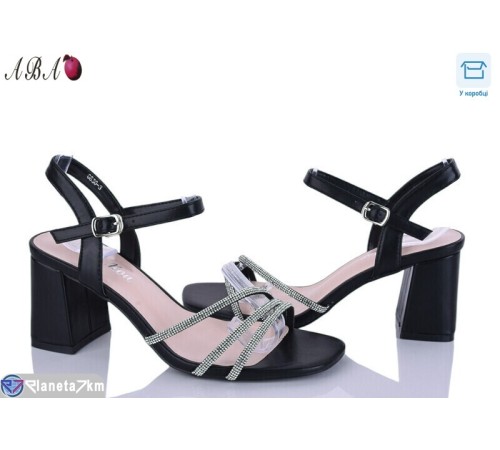 Босоніжки жіночі на літо (8 пар р.36-40) чорний  "Aba"