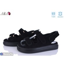 Босоніжки жіночі на літо (8 пар р.36-41) чорний  "Aba"