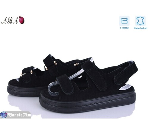 Босоніжки жіночі на літо (8 пар р.36-41) чорний  "Aba"