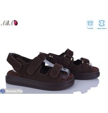 Босоніжки жіночі на літо (8 пар р.36-41) коричневий  "Aba"