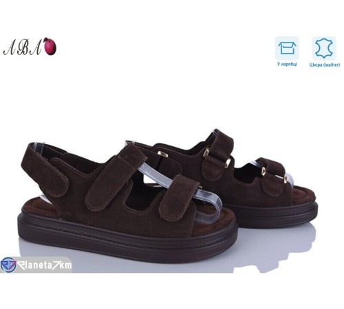 Босоніжки жіночі на літо (8 пар р.36-41) коричневий  "Aba"