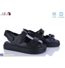 Босоніжки жіночі на літо (8 пар р.36-41) чорний  "Aba"