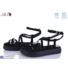 Босоніжки жіночі на літо (8 пар р.36-41) чорний  "Aba"