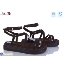 Босоніжки жіночі на літо (8 пар р.36-41) коричневий  "Aba"