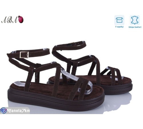 Босоніжки жіночі на літо (8 пар р.36-41) коричневий  "Aba"