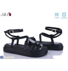 Босоніжки жіночі на літо (8 пар р.36-41) чорний  "Aba"