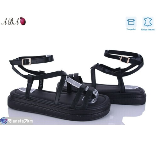 Босоніжки жіночі на літо (8 пар р.36-41) чорний  "Aba"