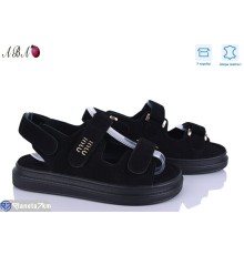 Босоніжки жіночі на літо (8 пар р.36-41) чорний  "Aba"