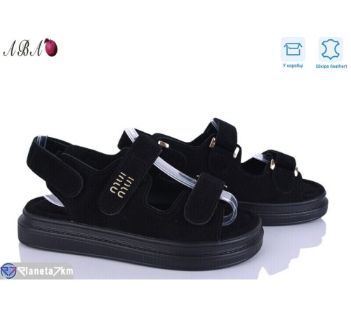 Босоніжки жіночі на літо (8 пар р.36-41) чорний  "Aba"