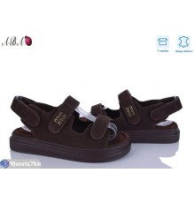 Босоніжки жіночі на літо (8 пар р.36-41) коричневий  "Aba"