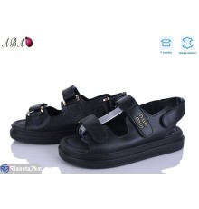 Босоніжки жіночі на літо (8 пар р.36-41) чорний  "Aba"