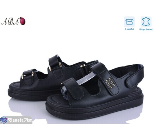 Босоніжки жіночі на літо (8 пар р.36-41) чорний  "Aba"