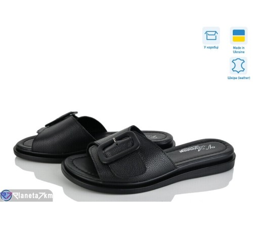 Шлепки жіночі на літо (8 пар р.36-41) чорний  "ERIKA"