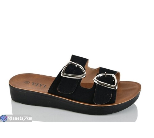 Шлепки жіночі на літо (8 пар р.36-41) чорний  "LYLY"