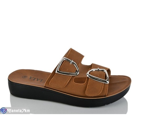 Шлепки жіночі на літо (8 пар р.36-41) коричневий  "LYLY"