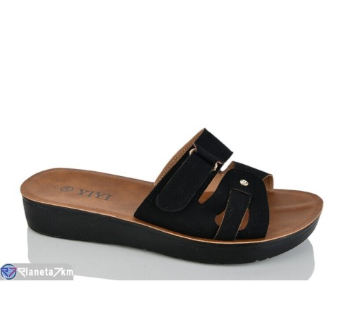 Шлепки жіночі на літо (8 пар р.36-41) чорний  "LYLY"