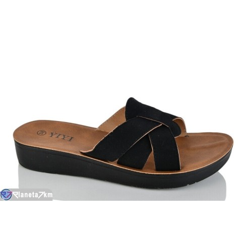 Шлепки жіночі на літо (8 пар р.36-41) чорний  "LYLY"