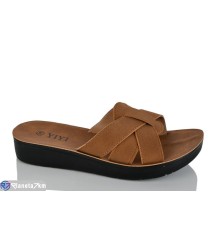 Шлепки жіночі на літо (8 пар р.36-41) коричневий  "LYLY"