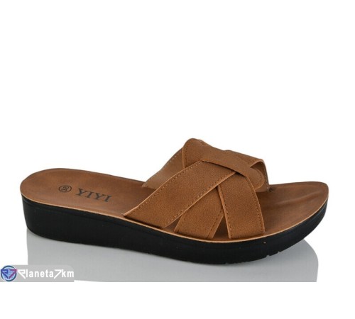 Шлепки жіночі на літо (8 пар р.36-41) коричневий  "LYLY"
