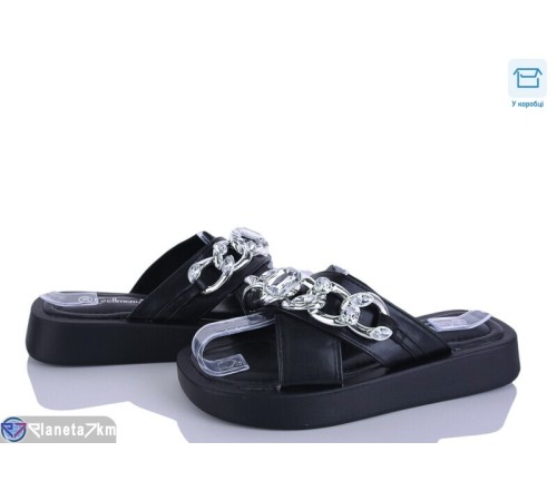 Шлепки жіночі на літо (8 пар р.36-41) чорний  "HoRIK"