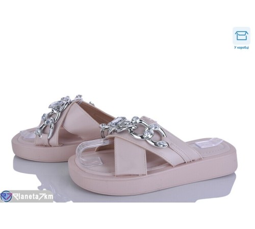 Шлепки жіночі на літо (8 пар р.36-41) бежевий  "HoRIK"