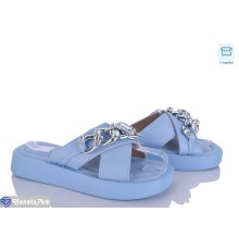 Шлепки жіночі на літо (8 пар р.36-41) блакитний  "HoRIK"