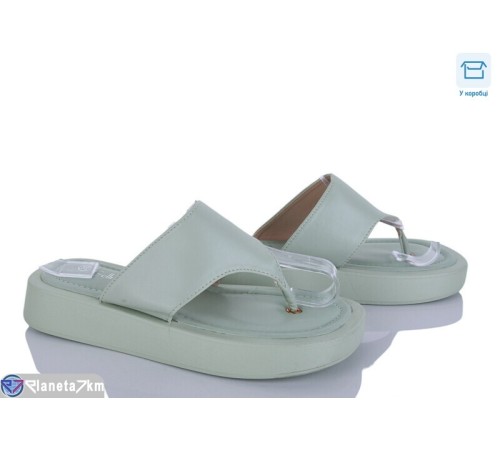 Шлепки жіночі на літо (8 пар р.36-41) зелений  "HoRIK"