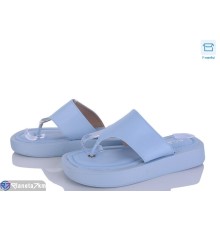Шлепки жіночі на літо (8 пар р.36-41) блакитний  "HoRIK"