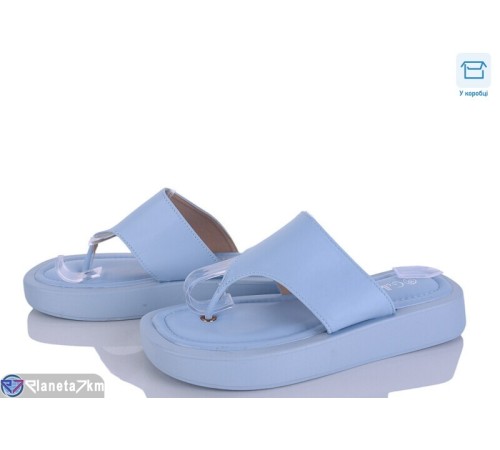 Шлепки жіночі на літо (8 пар р.36-41) блакитний  "HoRIK"