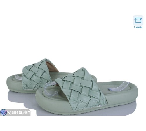 Шлепки жіночі на літо (8 пар р.36-41) зелений  "HoRIK"