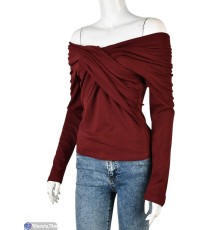 Кофта жіноча на весну/осінь (4 шт. р.сетка S-XL) бордовий  "Mirella"