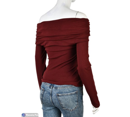 Кофта жіноча на весну/осінь (4 шт. р.сетка S-XL) бордовий  "Mirella"