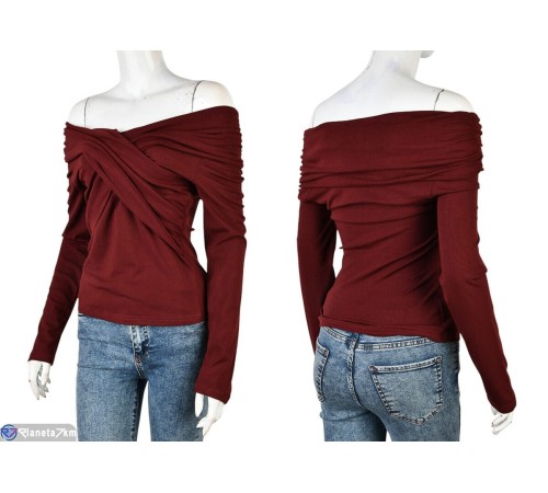 Кофта жіноча на весну/осінь (4 шт. р.сетка S-XL) бордовий  "Mirella"