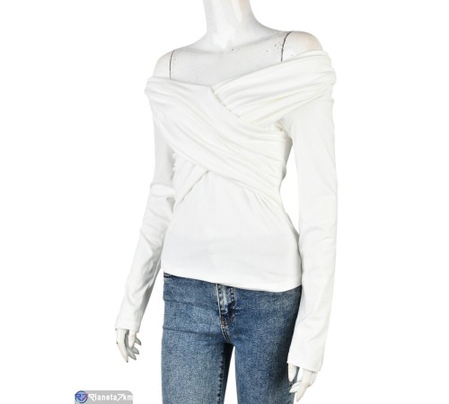 Кофта жіноча на весну/осінь (4 шт. р.сетка S-XL) білий  "Mirella"