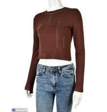 Кофта жіноча на весну/осінь (4 шт. р.сетка S-XL) коричневий  "Mirella"