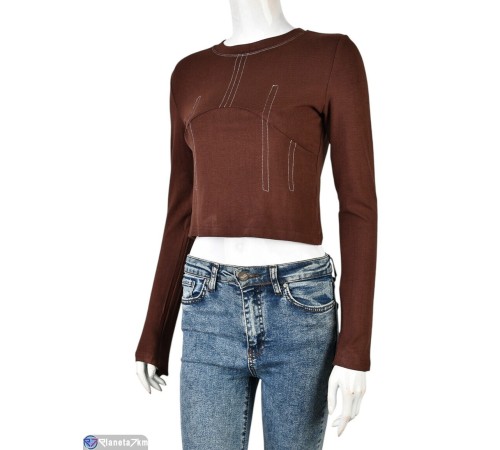 Кофта жіноча на весну/осінь (4 шт. р.сетка S-XL) коричневий  "Mirella"