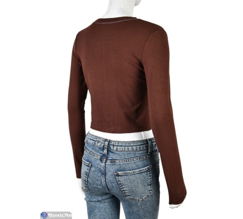 Кофта жіноча на весну/осінь (4 шт. р.сетка S-XL) коричневий  "Mirella"