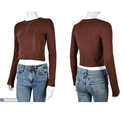 Кофта жіноча на весну/осінь (4 шт. р.сетка S-XL) коричневий  "Mirella"