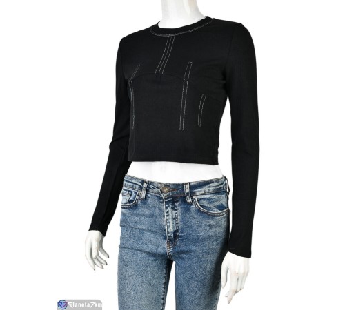 Кофта жіноча на весну/осінь (4 шт. р.сетка S-XL) чорний  "Mirella"