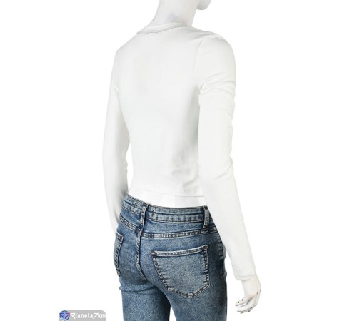 Кофта жіноча на весну/осінь (4 шт. р.сетка S-XL) білий  "Mirella"